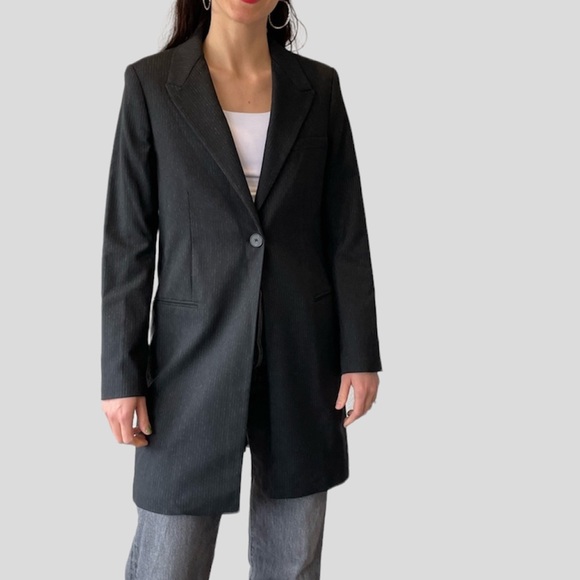 ZARA Wool-blend Frock Longline Blazer - Picture 1 of 16